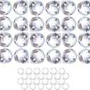 HDCRYSTALGIFTS Crystalsuncatcher 24pcs Clear Crystal Ball Prism Suncatcher Rainbow Pendants Maker, Hanging Crystals Prisms for Windows,20mm