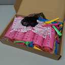 141 Pieces Hair Rollers Set Include 60 Plastic Hair Rollers (Multicolor,6 Size)
