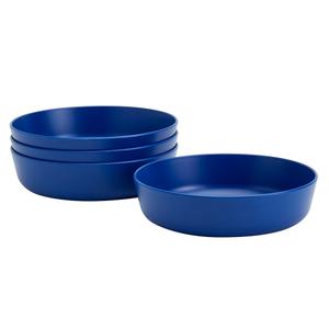 Tabletops Unlimited Smart Planet Recycled Plastic Dinner Bowls - Blue, 4 pk