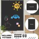 XBoard Magnetic Chalkboard 48 x 31 inch Chalk Board/Black Board, Black Aluminium Frame, Display Collections
