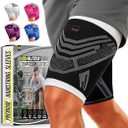 BLITZU Hamstring Compression Sleeve 1 Pair, Upper Leg Sleeves, Thigh, Quad & Groin Support for Men and Women, Anti-Slip Thigh Brace & Wrap for Running, Workout, Sports Recovery Black M