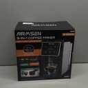 AIRMSEN Grind & Brew Coffee Maker with Built-in Grinder (2026 Model) - Single-Serve, Compatible with K-Cup Pods & Ground, 1000W Fast 6-14oz Brewer, Descaling Alert, Touchscreen & 50oz Removable Tank