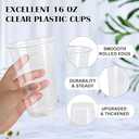 Lamosi 1000 Pack 16 oz Clear Plastic Cups, Disposable Cups Cocktail Punch, Sturdy & Food Safe Plastic Cup for Party & Wedding