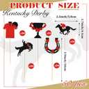 50 Pcs Horse Cake Topper Derby Party Cupcake Toppers Bulk Horse Race Party Supplies Equestrian Cocktail Appetizer Decorations Cupcake Picks for Derby Theme Birthday Supplies