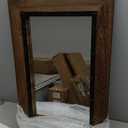 YOSHOOT Rustic Wooden Framed Wall Mirror, 30"x20", Natural Wood and Iron Bathroom Vanity Mirror for Farmhouse Decor, Vertical or Horizontal Hanging