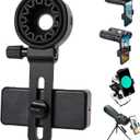 LAKWAR Telescope Phone Adapter, Universal Cell Phone Mount Compatible Binoculars, Monocular, Microscope, Spotting Scope, Telescope, Smartphone Holder Clip Bracket Fits Almost of Mobile Phones