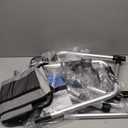 Folding Walker with Basket and Glide Skis, 5" Wheels, Lightweight Walkers for Seniors and Adults, Supports Up to 350 Pounds, Adjustable Height, Compact Standard Walker