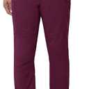 Carhartt Scrubs for Men, Force Essentials, Straight Leg Cargo Pants, with 9 Pockets (Small, Wine)