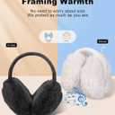 MUSICOZY Earmuffs Women's Winter Ear Warmers Muffs Soft 5.4 Bluetooth Muisc Earmuffs Covers for Jogging Skiing Skating Travelling Hiking Gifts_Black