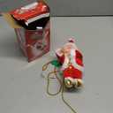 Upgraded Electric Climbing Rope Santa Claus 3 Gears Animated Climbing Christmas Santa Toy Novelty Plush Santa Climbing Rope Musical Ornament for Decoration Gift
