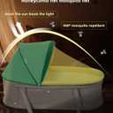 Baby Travel Bassinet Portable with 2 in 1 Canopy for Newborn - Green, Twin