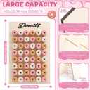Threehoney 39.4" x 26" Extra Large Donut Wall Display Stand for 96 Donuts, Solid Wood Donut Wall Board for Wedding, Baby Shower, Birthday Party, Dessert Table Decorations(Natural)