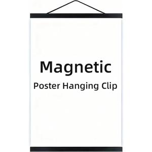 Magnetic Poster Hanger Frame for 20x24 20x28 20x30 Movie Music Posters Wall Art,Black Wood Picture Frames for Large Canvas Diamond Map Decor, Living Room Calendar Banner Tapestry Photo Hanging Stand, 20in/50cm
