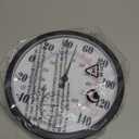 Indoor Outdoor Thermometer Hygrometer - Waterproof Hanging Wall Thermometer Decorative Outdoor Thermometer Large Numbers, No Battery Needed Outdoor Thermometers for Patio (10 Inch, Black 10")