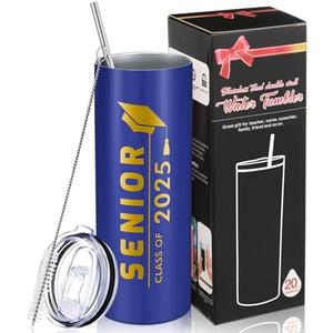 Amazon.com: Amyhill Senior Class of 2025 Water Tumbler Graduation Gifts for Him Her 20oz Stainless Steel Insulated Mug with Lid Inspirational Travel Bottle for Daughter Son College High School(Dark Blue,1 Piece) : Home & Kitchen
