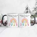 100th Birthday Coffee Mug For Women, Turning 100 Year Old Birthday Gifts for Her, 1925 100th Gifts Black Handle 11OZ Coffee Cups for Mom Grandma Aunt Sister Coworker Friend Wife(100 Birthday)