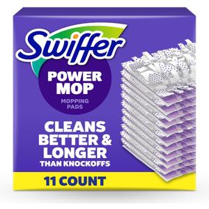 Swiffer PowerMop Multi-Surface Mopping Pad Refills for Floor Cleaning, 11 Count