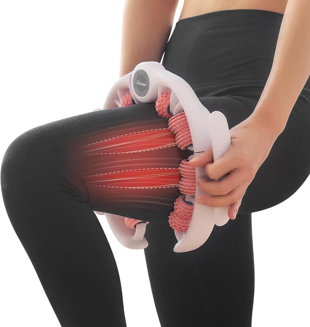ONUEMP Cellulite Massager Roller, Cellulite Remover Muscle Roller, Fascia Massage Tool for Thigh, Leg, Waist - Anti-Celulitis, Lymphatic Drainage, Body Sculpting, Deep Tissue Pain Relief (Pink)