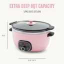 GreenLife 8QT Slow Cooker, Non-Toxic PFAS-Free Ceramic Nonstick Removable Interior Bowl, Programmable, Family Friendly, Keep Warm, Stovetop & Oven Safe, Dishwasher Safe Crock, Timer, Glass Lid, Pink