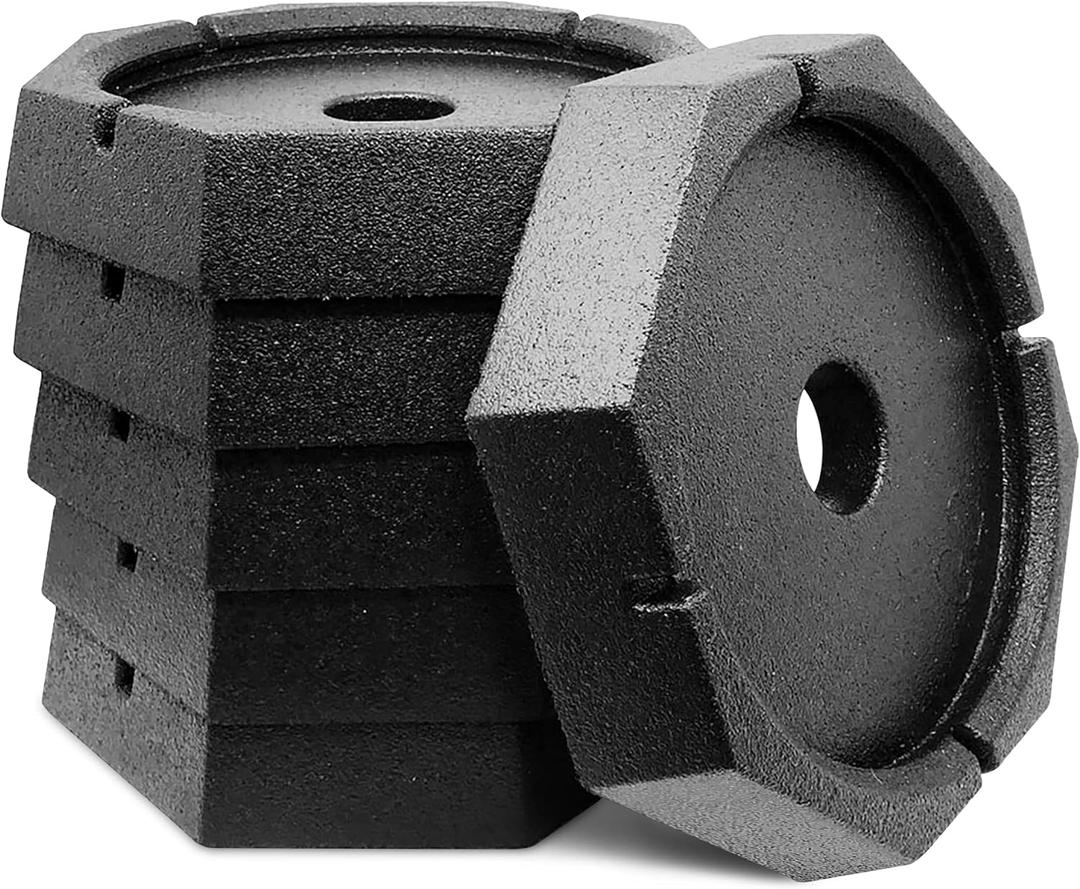 SnapPad Xtra RV Leveling Pads - Permanent Jack Stabilizers for RVs - 9" Round Leveling Jack Pads for LCI Leveling System - Heavy Duty Replacement for Blocks - Made in The USA (6-Pack)