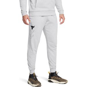 Under Armour Men's Project Rock Rival Fleece Joggers (Gray, L)