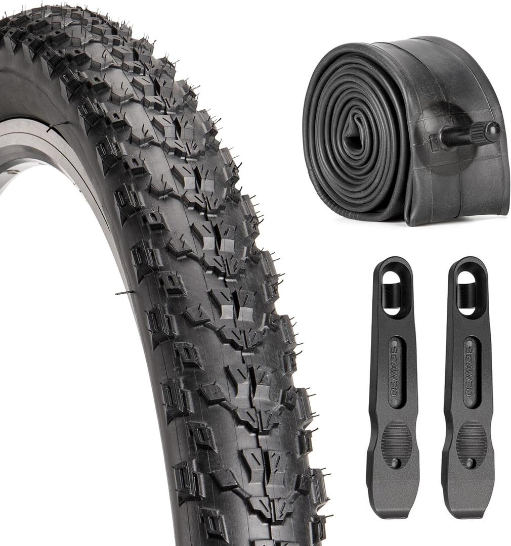 Replacement Bike Tire -26x1.95,26x2.25, 27.5x2.1, 27.5x2.2, and 29x2.2 Durable Folding Mountain Bike Tire - 60 TPI Bicycle Tires