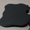 Soft Dense Memory Foam Car Seat Cushion for Driving - Seat Cushion for Car Seat Driver with Wedge Design & Raised Back to Broaden Vision, Provides Comfort for Lower Back & HIPS (Passenger Use Too) (Black)