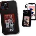 for Apple iPhone  Custom Photo Display Phone Case with Built-in Screen | Personalized Picture Phone Cover | Protective Slim Fit Case (iPhone 14 Pro) Black
