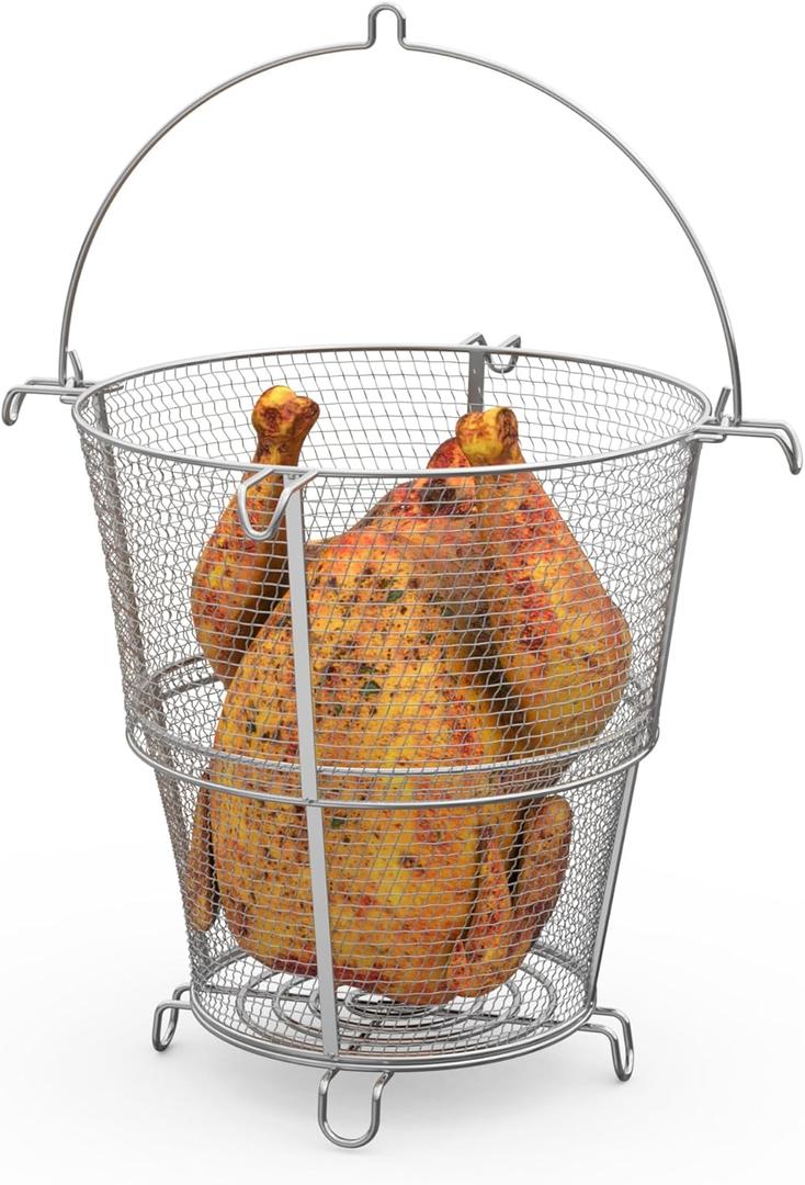 14101480 Turkey Fryer Big Easy Better Basket Replacment Parts for Char Broil Big Easy Oiless Turkey Fryer 6776791W06 17102065 6584315P06 Basket Part Accessories, Turkey Fryer Big Easy Better Basket