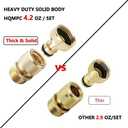 HQMPC Garden Hose Quick Connect Solid Brass Quick Connector Garden Hose Fitting Water Hose Connectors 3/4 inch GHT (2SETS)