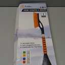 EcoNour 27" Aluminum Ice Scrapers for Car Windshield | Car Window Scraper and Snow Brush with Ergonomic Foam Grip Winter Accessories (Orange)