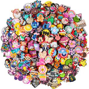 120Pcs Non-Repeat Cartoon Silicone Focal Beads for Pens,Random Cute Characters Focal Beads Bulk for Bead Pens Keychain and Crafting Supplies