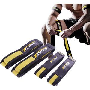 Occlusion Bands,4 Pack (2 Bicep Bands,2 Leg Bands), Comfortable Elastic Bands for Blood Flow Restriction Training and Fast Muscle Growth Without Lifting Heavy Weights (yellow)