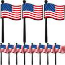 8Pcs American Flag Noise Makers for Indoor Outdoor Celebration 3.6x7.7 Inches