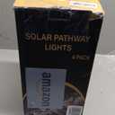 4Pack Solar Pathway Lights Outdoor, Landscape Lighting Dust to Dawn Solar Lights for Garden Decor, Metal Path Lights Solar Powered for Yard Lawn Patio Walkway Warm Yellow