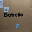 Babelio 31.5-55" No Bottom Bar Baby Gate Extra Wide, 2-in-1 Auto Close Dog Gate for The House, Stairs and Doorways, with Large Walk Thru Door, Black