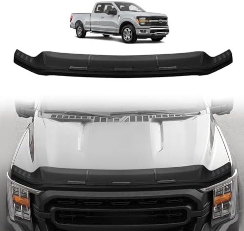 TripleAliners Hood Deflector Protector Compatible with 2021-2025 2026 Ford F150 F-150 Accessories Hood Protector TPE Bug Deflector Shield Replacement(Not Fit Tremor/Raptor, 2024+Platinum/King Ranch)