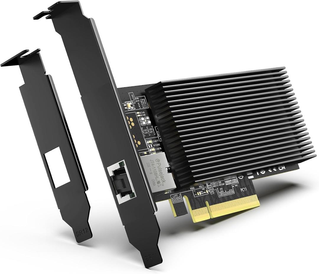 10G PCI-E Network Card Single RJ45 Port, 10G NIC with Intel X540-T1 Conrtoller, VIMIN 10Gb Base-T Ethernet Network Card Compatible with PCI Express X8, X16, Support Windows/Windows Server/Linux/VMware