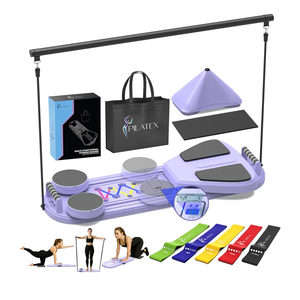 Pilates Board – Foldable Pilates Reformer with Resistance Bands, Bar & Travel Bag – Full-Body Strength & Ab Training Equipment for Women & Men, 15 in 1