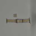 Seven-link Watch Band for Apple Watch Series 11, 10, 9, 8, 7, 6, 5, 4, 3, 2, 1 and SE 3/2/1 for Women, Dressy Stainless Steel Metal Band for Apple Watch 40mm 41mm 42mm for iWatch