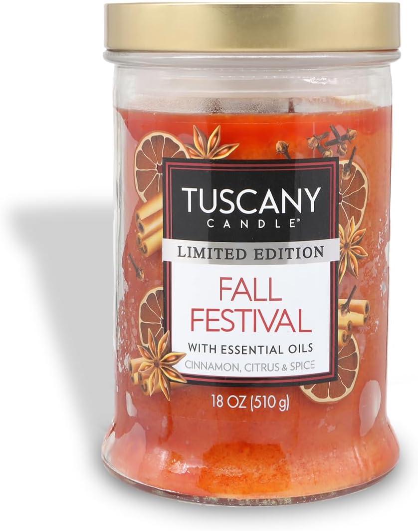 Tuscany Candle Fall Festival: Cinnamon & Clove Scented Fall Candle, 18 oz