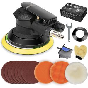Autolock 5 Inche Air Random Orbital Sander, Pneumatic Palm Car Sander For Wood Polisher Metal, Auto Body Work, Da Sanders, Dual-action Sander