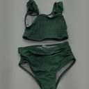 IFFEI Mommy and Me Family Matching Swimsuits Womens Bathing Suit Two Piece Bikini Sets (3-4T, Green)