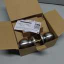 BESTTEN Keyed Same Exterior Door Knob and Single Cylinder Deadbolt Combo Set, Keyed Alike Entry Door Knobs with Lock and Keys for Entrance and Front Door, Satin Nickel