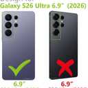 Threehundred Case for Samsung Galaxy S26 Ultra [Compatible with MagSafe], Cute Design Black Translucent Frosted Matte Soft Bumper & Hard Back Protective Phone Case with Camera Protection - Mic