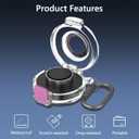 Case Cover for Oura Ring Gen3 Charger, Smart Ring Charging Case with Premium PC Material, Portable Charging Box Cover for Smartring, Protective Shell with Scratch and Drop Resistant,Purple