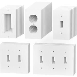 Outlet Insulation Foam Gaskets | 50 Pack Draft Sealers for Outlets & Switches | Fits Duplex, Toggle & Rocker Wall Plates | Ideal for Homes, Offices & Commercial Spaces