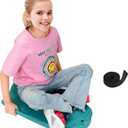 Large Scooter Board for Kids, Plastic Floor Scooter Board with Handles and Buckle, Gym Scooters for Indoor Outdoor Sports, Sensory Training