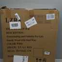 LZRS 3-Panel Freestanding Foldable Wooden Dog Gate Solid Wood & Steel Wire Chew-Resistant Indoor Safety Pet Fence for Doorways & Stairs, Ideal for Small to Medium Dogs & Puppies, White