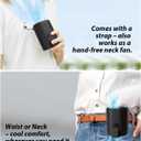 Portable Waist Fan, Shirt Fans Rechargeable with 25H Battery Life, 4 Speed Powerful Belt Fan with 6600 RPM Personal Cool Clip Fans Under Shirt for Men Women Farm Work Outdoor Hiking - Blue